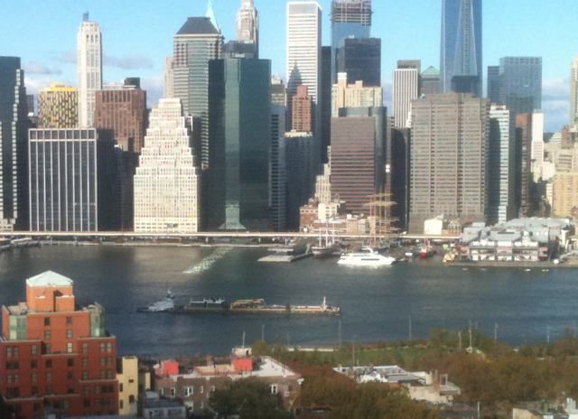 Fuel barge going up the East River!!